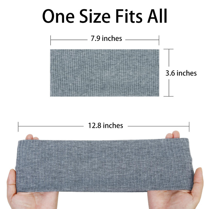 TERSE Headbands for Women Wide Non Slip Boho Head Bands Soft Elastic Thick Hairbands Fashion Workout Yoga Hair Accessori