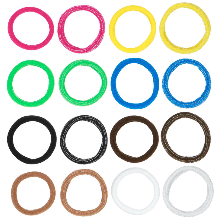 60pc Seamless Hair Ties No Damage Ponytail Holders Value Pack Colorful Elastic Hair Rubber Bands No Damage Hair Ties for