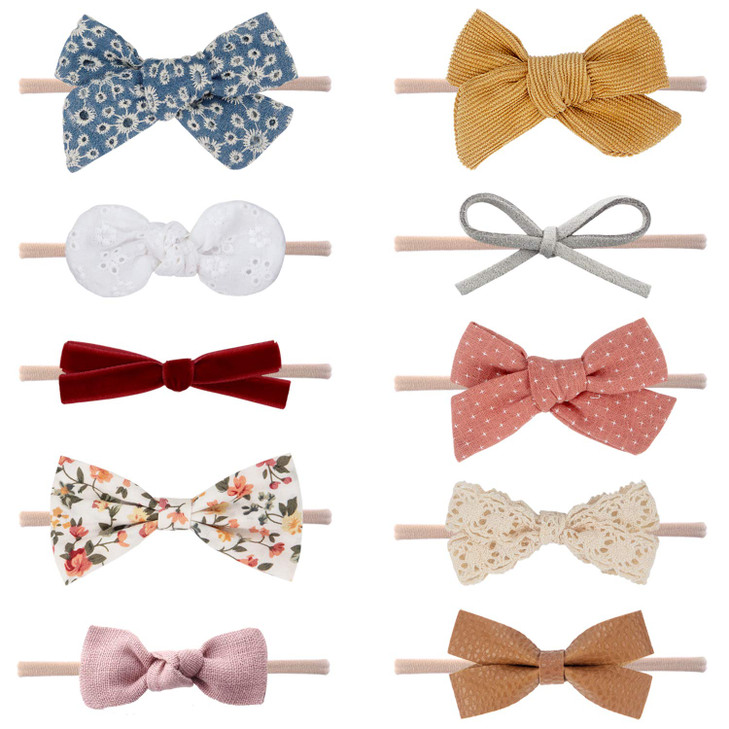 LittleJoJo Baby Girl Headbands and Bows Newborn Infant Toddler Nylon Hairbands Hair Accessories