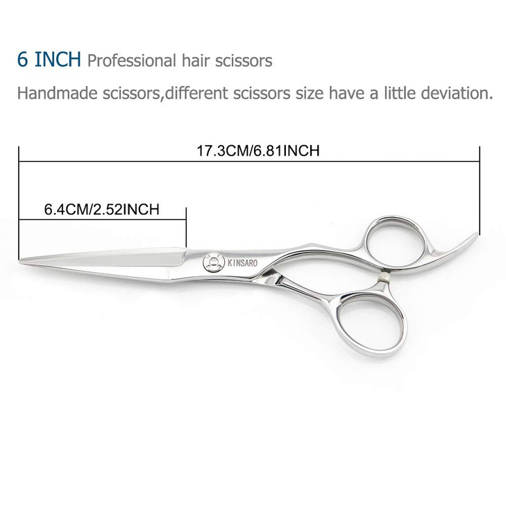 6 Hair Cutting Scissors to Cut Hair Cutting Shears Professional Haircut Hairdresser Scissors 440C KINSARO for Hairdresse