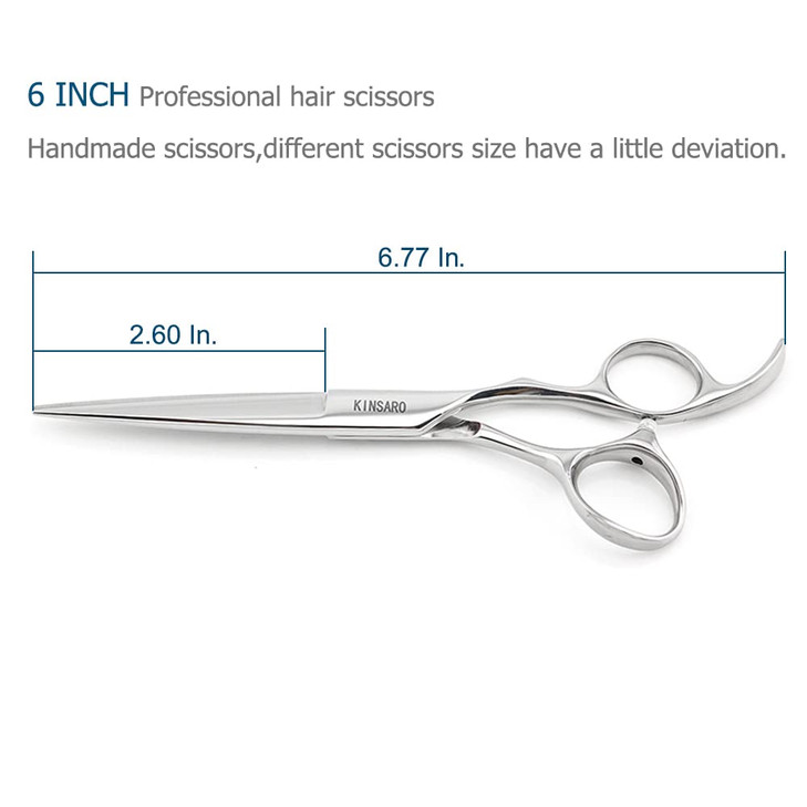 Professional Hair Shears 6 Silvery Blind Hole Sharp Hair Cutting Scissors Haircut Barber Scissors Barber Shears Convex E