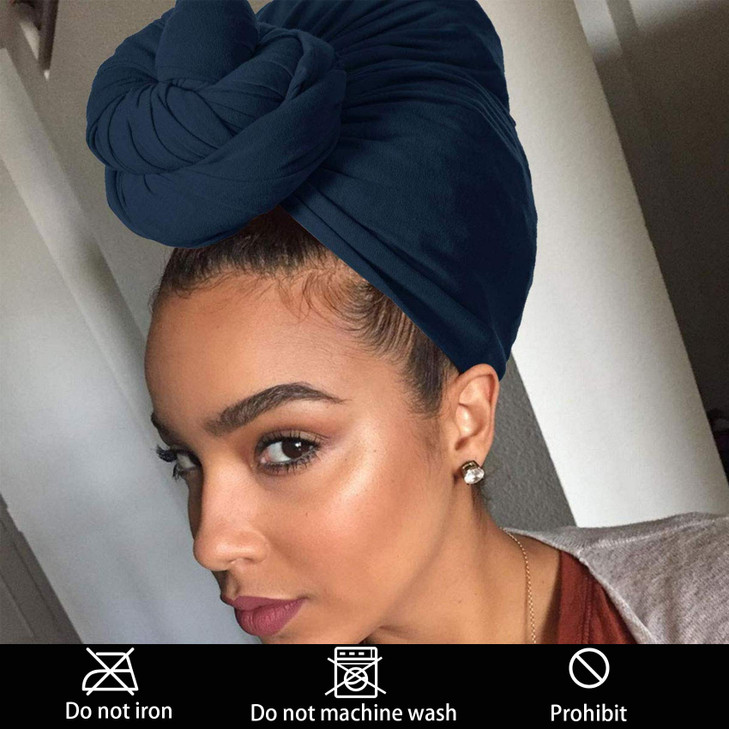 Messen 12 Pieces Head Wrap Scarf Stretch Jersey Turban Extra Long Ultra Soft Urban Headwraps for Women Solid Color Afric