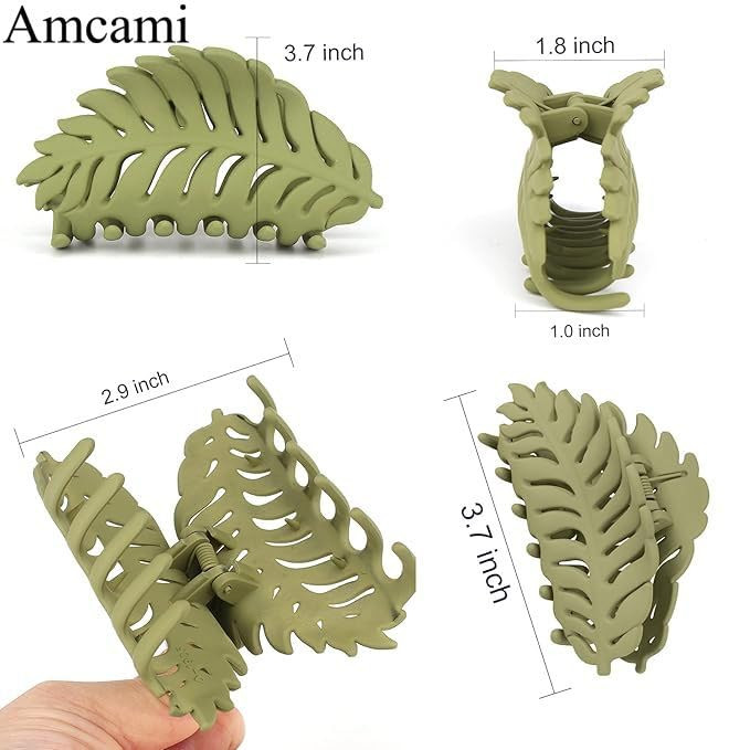 AMCAMI Hair Claw Clips for Women 37inch Nonslip Large Strong Hold Claw Clips for Thick Hair Trendy Jaw Hair Clips Banana