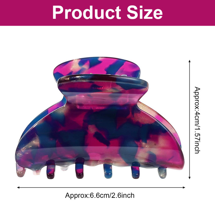 WILLBOND 6 Pieces Medium Hair Claw Clips for Thin Hair 26 Inch Tortoise Shell Clip Banana Jaw Hairpin French Style Barre