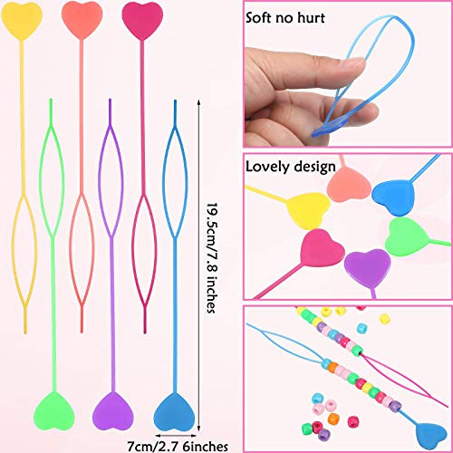6 Pcs Hair Beader Tool for Braids 1000 Pcs Mini Rubber Bands Quick Beader Automatic Hair Braiding Tool PonytailDelicate