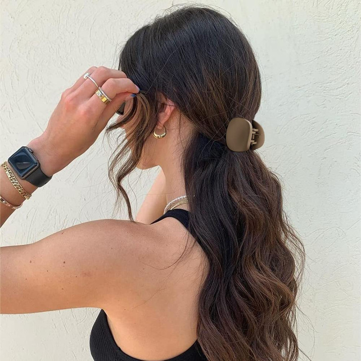 ATODEN Small Hair Clips for Thin Fine and Short Hair 8 Pcs Cute Matte Claw Clips with Double Row Teeth Mini Jaw Hair Acc