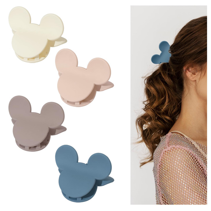 BOUNIQ 4 Pcs Hair Claw Clips Small Mouse Ear Hair Clips Matte 25 NonSlip Jaw Clips for Thin and Medium Hair Hair Accesso