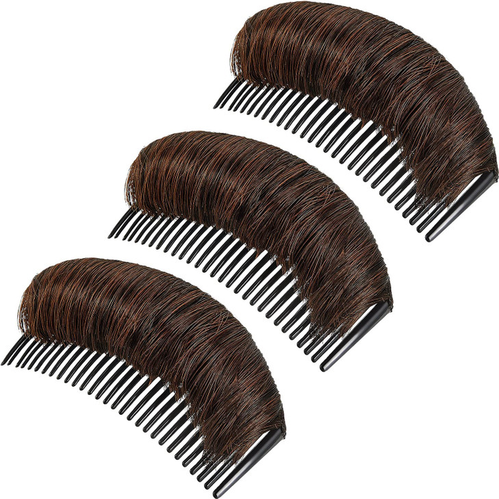 WILLBOND 3 Pieces Invisible False Hair Clips Increased Pad Bump It up Volume Hair Base Fluffy Princess Styling Insert To