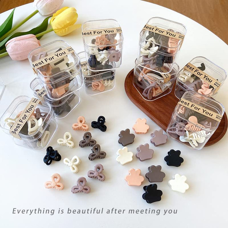 XINSHUN 16PCS Small Hair Clips Set for Women and Girls Mini Claw Clips for Styling and Securing Hairset28