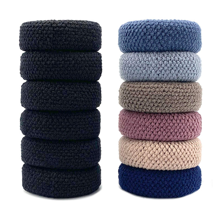 12PCs Large Thick Cotton Hair Bands Seamless Ponytail Holders Headband for Heavy and Curly Hair Hair Ties for Women