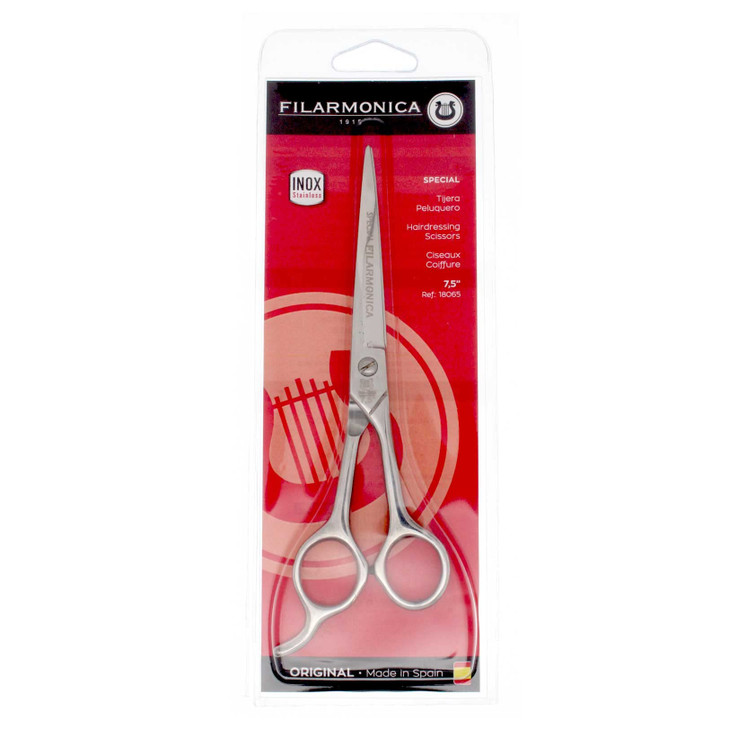 Filarmonica 75 Professional Hair Cutting Scissors Serrated Blade Stainless Steel Barber Shears Hair Cutting Scissors for