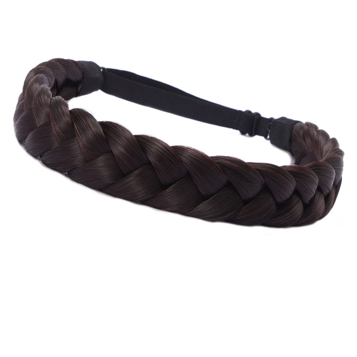 TOECWEGR Braided headband for Women 3 Strands Synthetic Braided Hair Headbands Stretch Plaited Hairs Headbands Hairpiece