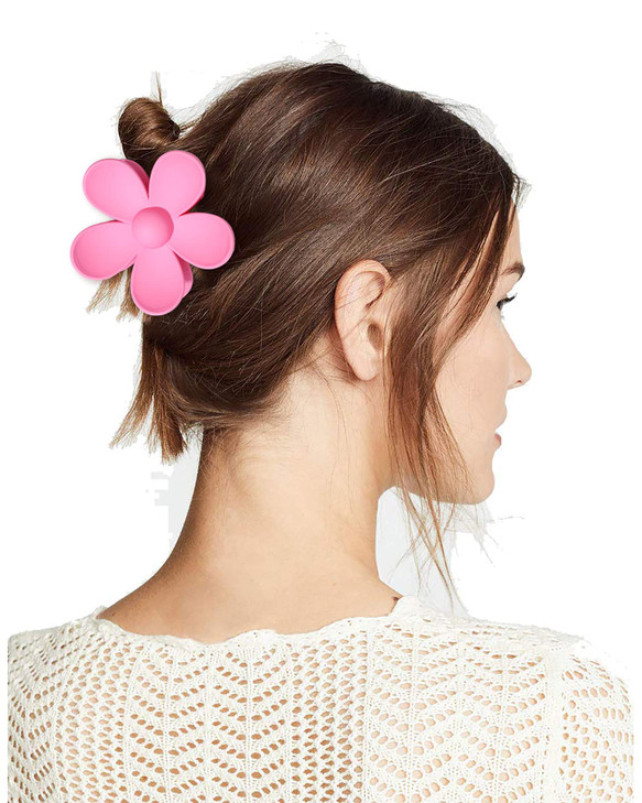 8PCS Acrylic Flower Hair Claw Clips for Women Nonslip Pastel Floral Shaped Hair Catch Barrettes Strong Hold Hair Jaw Cla