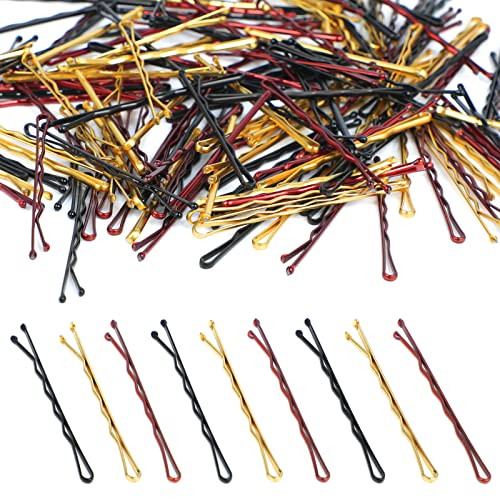 150 Pcs 3 Color in Box Hair Pins for Women 24 Large Bobby Pins for Hair Happi Mangala Black Brown Blonde Hairpin