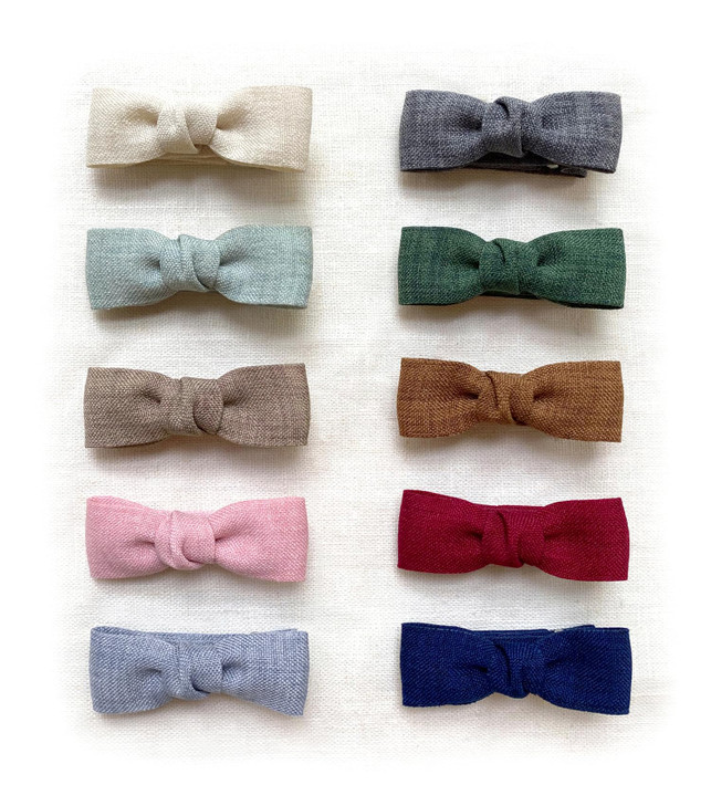 Baby Girls Tiny Hair Bow Clips 10pcs Boutique Fully Lined Hair Pins Mini Baby Barrettes Accessories for Infants Toddlers