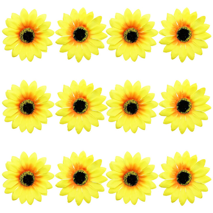 12 Pieces Sunflower Hair Clips Alligator Pins Accessories 39 inches for Wedding Party Boho Beach Photography Christmas D