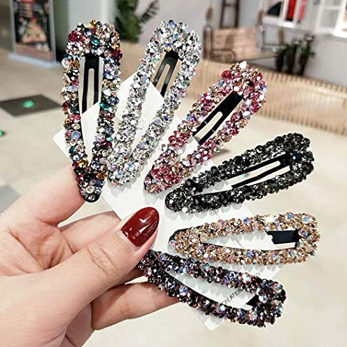 Sparkly AB Crystal Hair Clips Fashion Large Hair Barrettes Wedding Decorative Bling Czech Diamond Hairpins Handmade Rhin