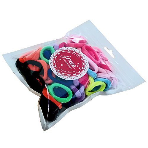 Baby Hair Ties for Kids Toddlers 100 PCS 10 Colors Small Seamless Hair Bands Ponytail Holder JMEE