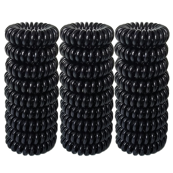 Reazana 27 Pieces Spiral Hair Ties No Crease Coil Hair Ties Phone Cord Hair Ties Waterproof Elastic Hair Bands Traceless