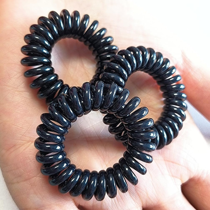 Reazana 27 Pieces Spiral Hair Ties No Crease Coil Hair Ties Phone Cord Hair Ties Waterproof Elastic Hair Bands Traceless