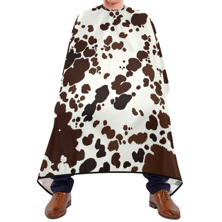 Kigai Cow Print Hair Cutting Cape Waterproof Barber Cape Salon Cutting Cape with Adjustable Snap Closure for Men Women 5