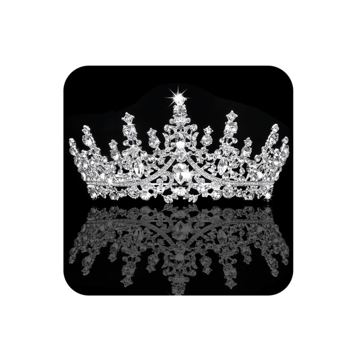 COCIDE Silver Tiara and Crown for Women Crystal Queen Crowns Rhinestone Princess Tiaras for Girl Bride Wedding Hair Acce
