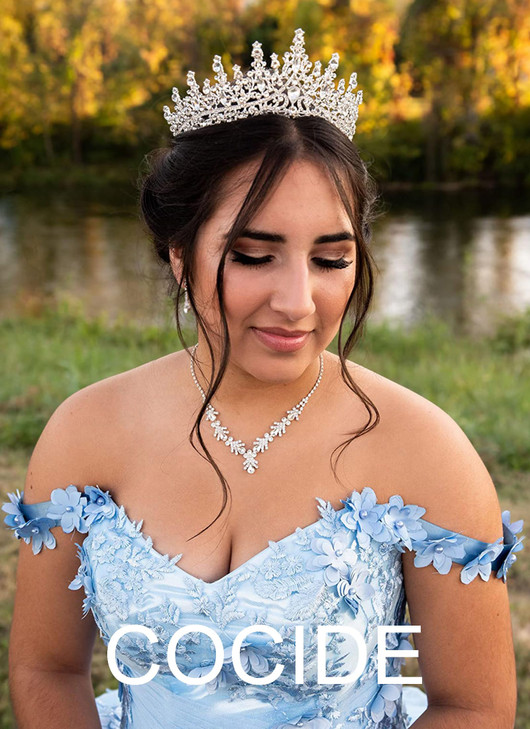 COCIDE Silver Tiara and Crown for Women Crystal Queen Crowns Rhinestone Princess Tiaras for Girl Bride Wedding Hair Acce