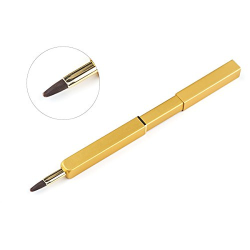 Professional Lip Brush Applicators Dual End Retractable Design Lipstick Brush Makeup Brush For Women and Girls (Gold) online at globaldelivered