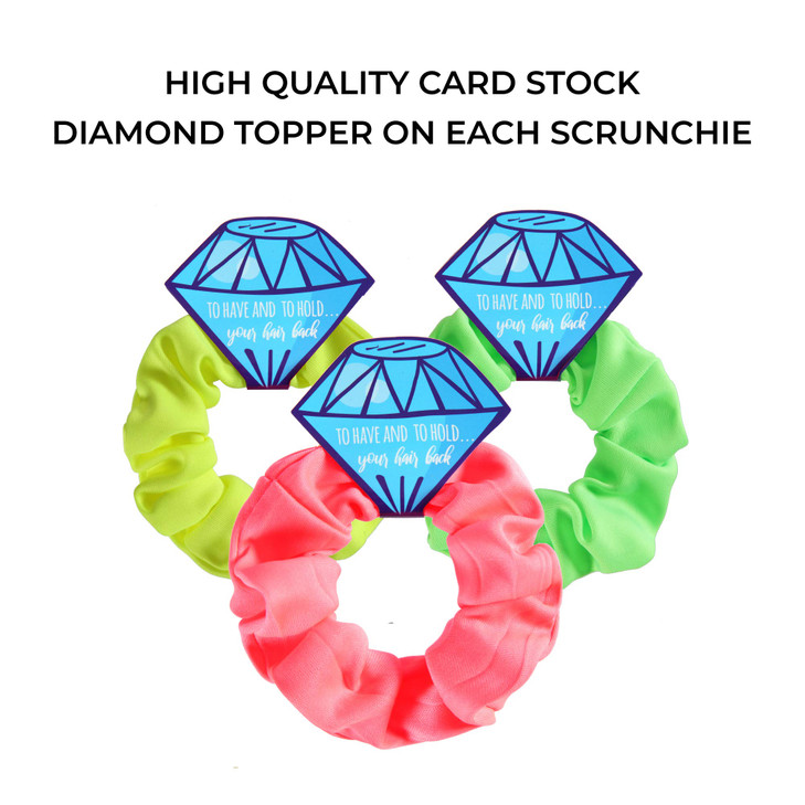 Neon Bachelorette Scrunchies I 7 Pack I Bachelorette Party Favor Hair Ties I Team Bride Hair Ties I Bridesmaid Hair Tie