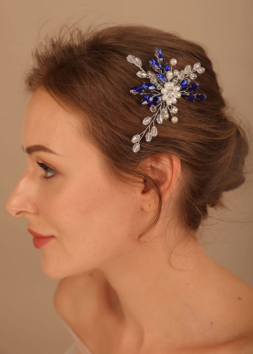 Denifery Rhinestone Bride Wedding Hair Pins Pearl Bridal Hair Pieces Decorative Crystal Hair Accessories for Women and G