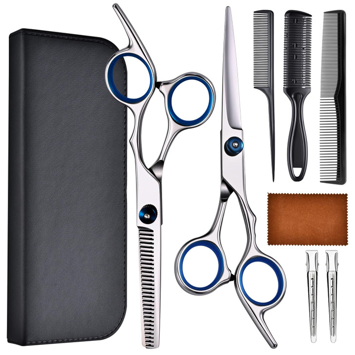 YUQGAOP Hair Cutting Scissors Set Professional Stainless Cutting Hair Scissors Barber Hair Cutting Scissors Thinning She