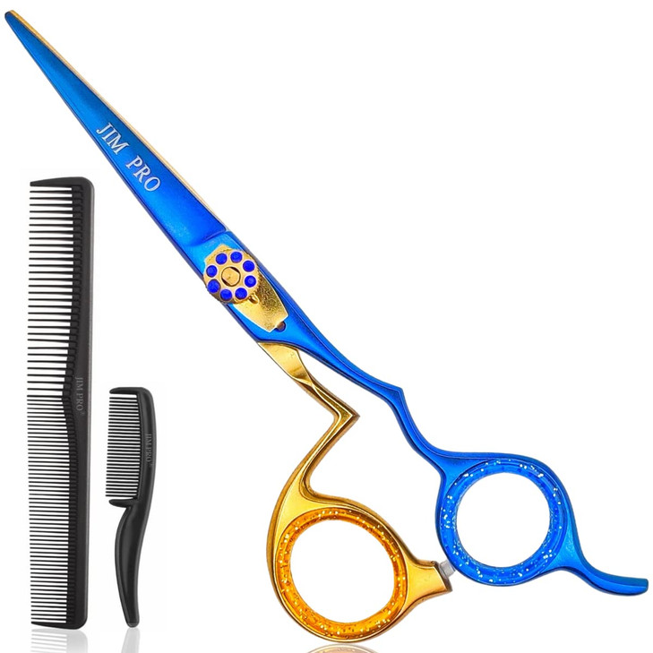 JIM PRO Hair Cutting Scissors Shears Barber Scissor Professional Hairdressing Scissors With Fancy Handle Hair Beard Trim