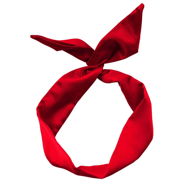 HYFEEL Wire Headbands for Women Knotted Bows Cute Fashion Plain Twisted Satin Ribbon Girls Hair Scarf Accessories Solid