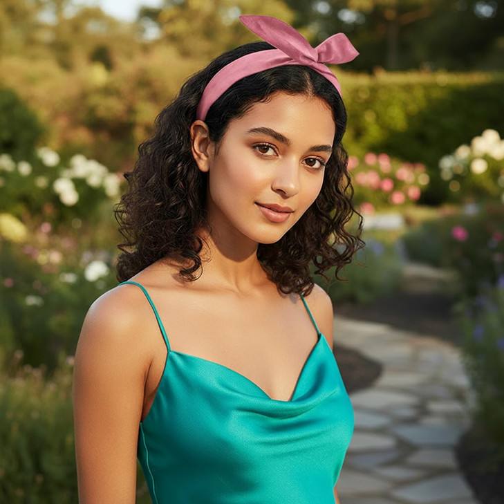 HYFEEL Wire Headbands for Women Bow Hair Scarf Cute Twist Hairbands Adjustable Head Wraps Fashion Beach Hair Accessories