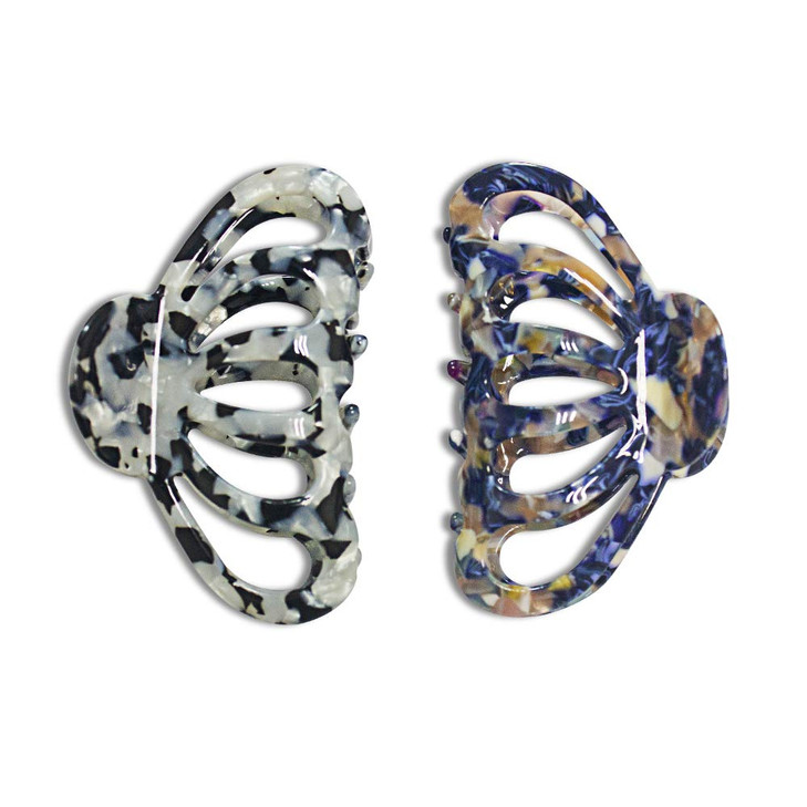 ACCGLORY Bohemian Tortoise Shell Hair Clips Women Strong Grip Claw Clips Ladies Acrylic Celluloid Medium Boho Hair Clips