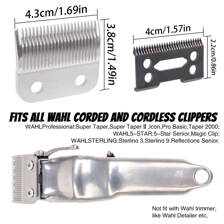 Ceramic Cutter blade 2Hole Clipper ceramic Blade cutter with steel blade for Wahl clipperWahl 808 clipper Wahl Senior co