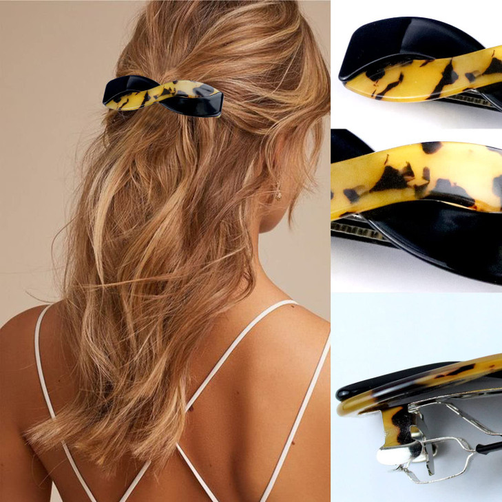 3 Pieces Hair Barrettes for Women Medium Interweave Wider Hair Clips Hair Accessories for Thick Curly Fine Updo Hair Leo