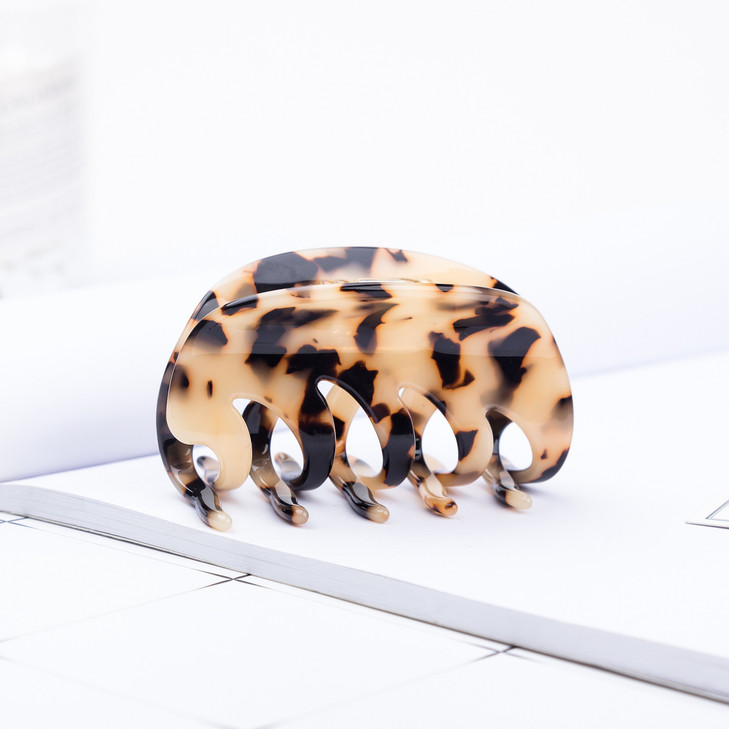 Prettyou 3 Handmade Celluloid French Design Barrettes Hair Claw Tortoise Shell Luxury Fashion Accessories Hair Clip for