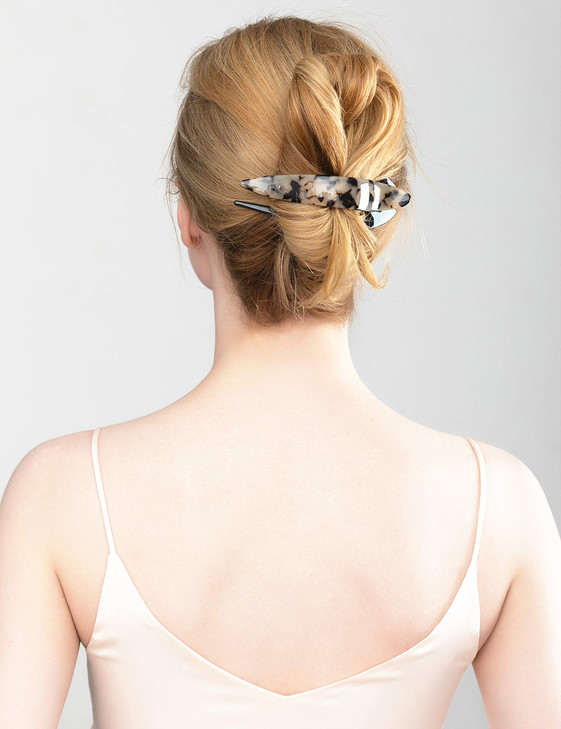 Prettyou 47 inches Handmade Celluloid French Design Tortoise Shell Barrettes Sideslide Opening Duck Luxury Fashion Acces