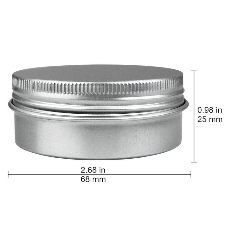 Aluminum Tin Jars, Cosmetic Sample Metal Tins Empty Container Bulk, Round Pot Screw Cap Lid, Small Ounce for Candle, Lip Balm, Salve, Make Up, Eye Sh online at globaldelivered