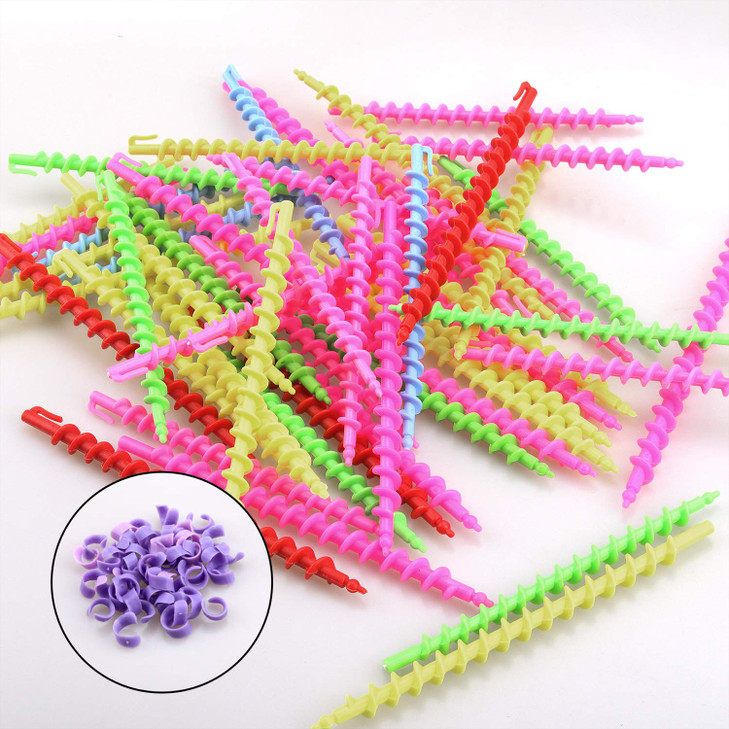 Coobar 35Pcs Plastic Barber Hairdressing Spiral Hair Perm Rod Salon Tool Durable online at globaldelivered