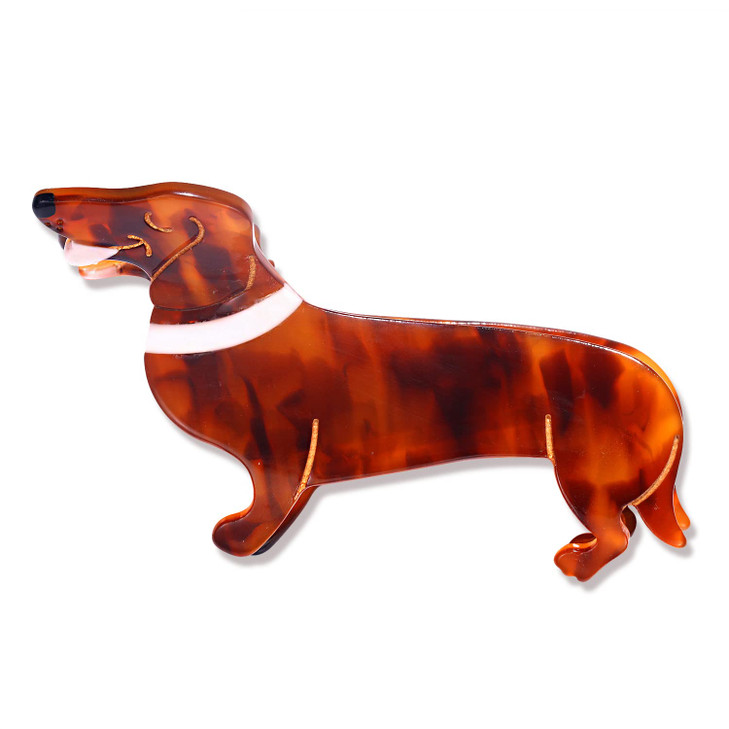 PHALIN Dog Hair Claw Clips for Women Fun Acetate Animal Hair Clips Cute Dachshunds Border Collie Dog Hair Barrettes Cat