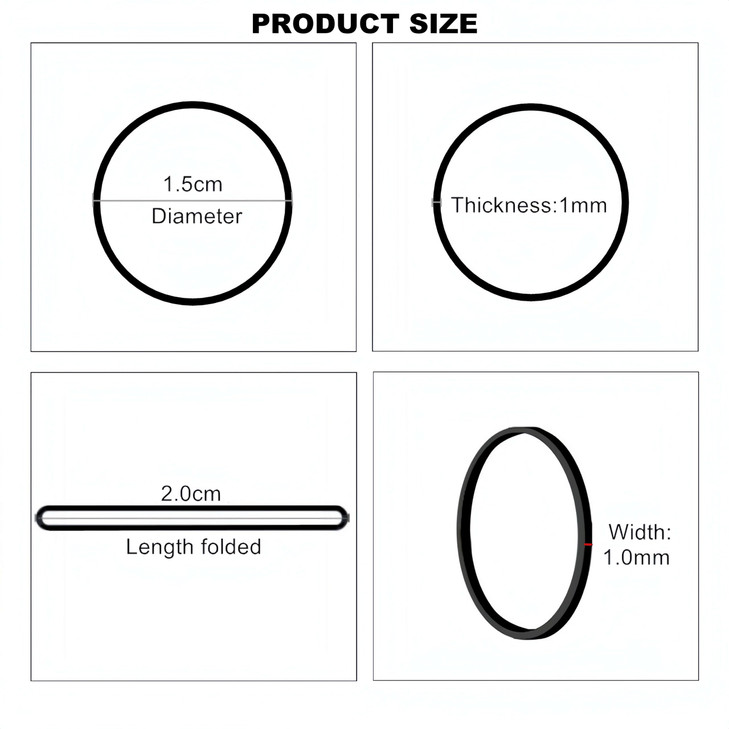 JIANYI 1200 Pack Mini Rubber Bands Soft Elastic Bands Small Tiny Hair Ties for Toddlers Kids Audits Ponytails Braids Wed