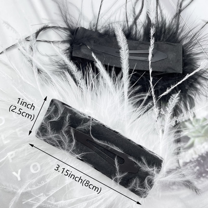 4 Pcs Ostrich Feather Hair Clips Retro Hairgrip Vintage Elegant Luxury Headpiece Bride Party Festival Wedding Jewelry Ac