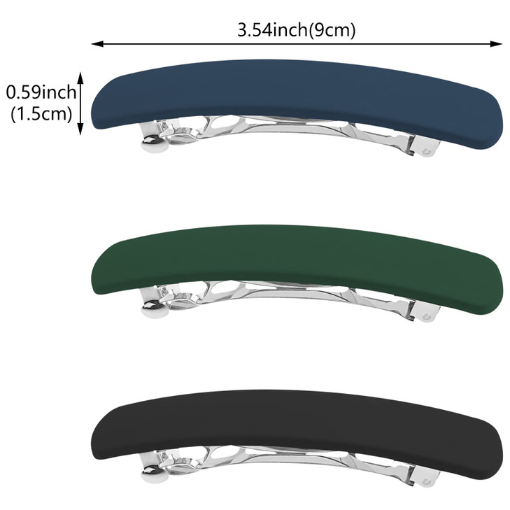 3 Pcs Matte French Hair Clips Flat Hair Barrettes Strong Hold Vintage Hair Clips Cute Hair Styling Clips Metal Snap Hair