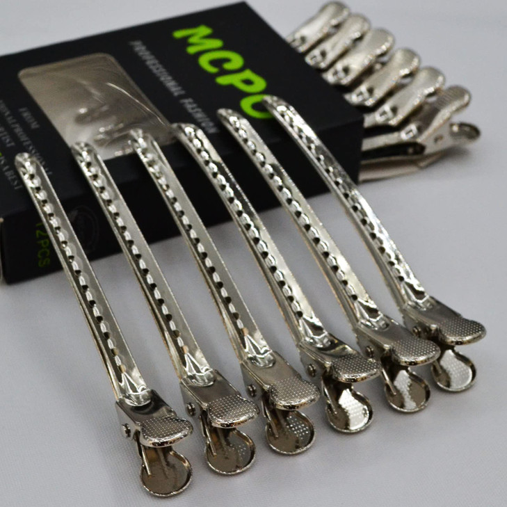 12 Pcs Metal Duckbill Hair Clips for Hair Sectioning Alligator Hair Clips for Styling Dividing Duck Bill Clips with Anti