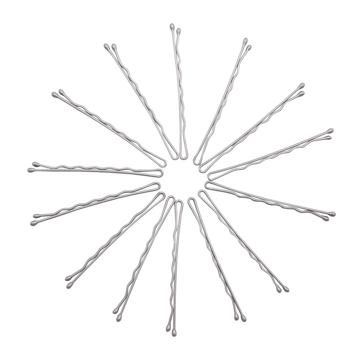 Dofash 5CM2IN Waves Long Bobby Pins Silver Hair Pins for Women Mini Bobby Pins for Thick Hair Accessories for Women Whit