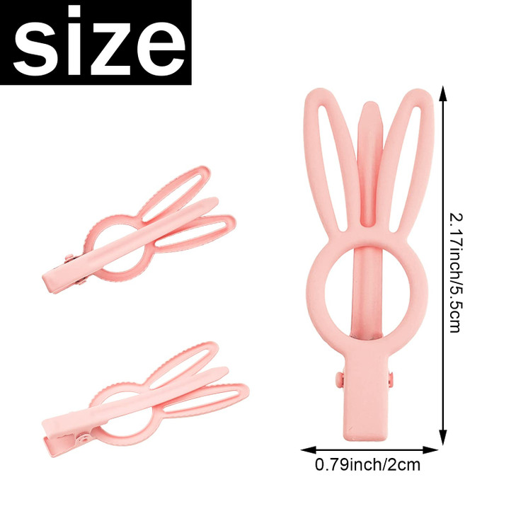 12 PCS Matte Hair Clip Cute Rabbit Hairpins Non Slip Hair Barrettes Alligator Hair Clips Colorful Clips for Thick Hair A