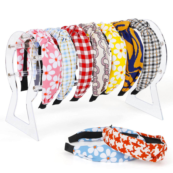 Suneerplay Headband Holder Clear Headband Organizer Acrylic Hair Hoop Display Stand Hairband Rack Holder Headband Storag