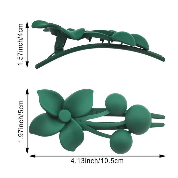 7 PACK Flower Alligator Hair Clips Matte Curved Hair Claw No Slip Hair Clips Volume Strong Hold Clip Hair Claw Hair Acce